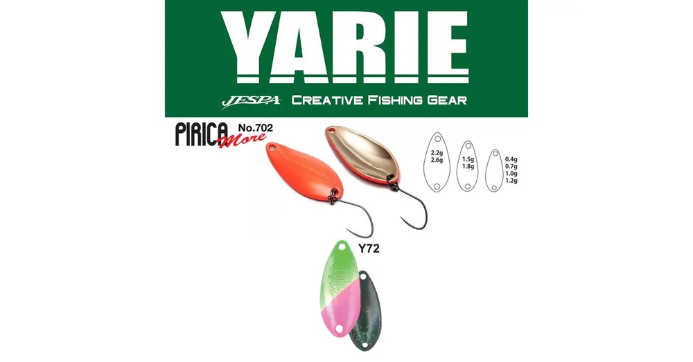 Yarie 702 Pirica More 1,8gr Y72 Green/Pink kanál villantó Dagaanbieding