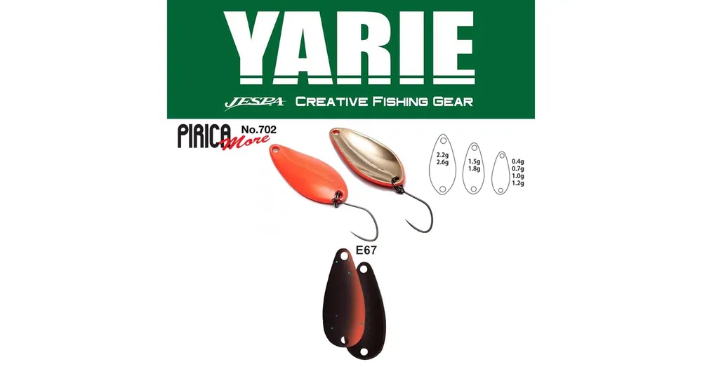 Yarie 702 Pirica More 2,2gr E67 Winner Brown kanál villantó Speciale Aanbieding