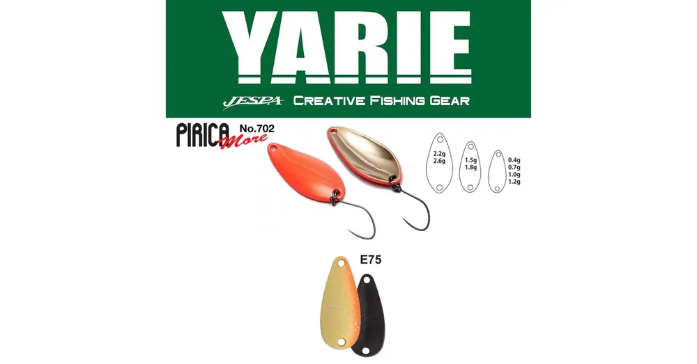 Lage Kosten Yarie 702 Pirica More 2,2gr E75 Orange Peel kanál villantó