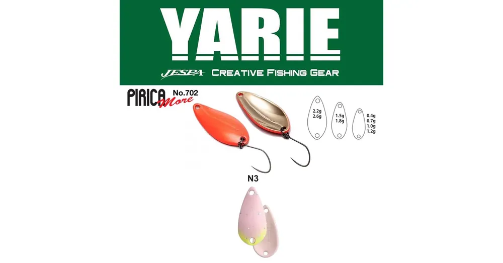 Uitverkoop Yarie 702 Pirica More 2,2gr N3 Light Pink Glow kanál villantó