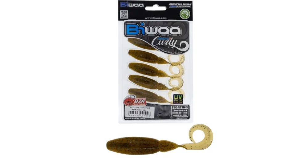 Tijdelijk Beschikbaar Biwaa TailGunR Curly 2,5" 6,3cm Kaleido Star 310 gumihal 8 db/csg