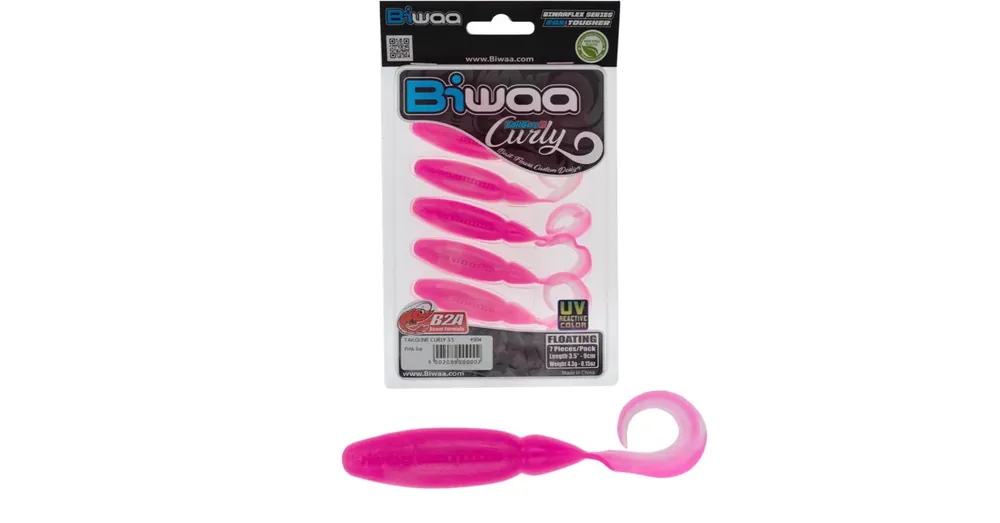Op = Op Biwaa TailGunR Curly 2,5" 6,3cm Pink Ice 304 gumihal 8 db/csg