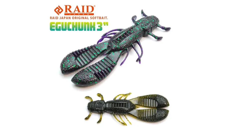 Premium Raid Japan Egu Chunk 3" 7,6cm 001 Greenpumpkin Seed gumirák 7 db/csg