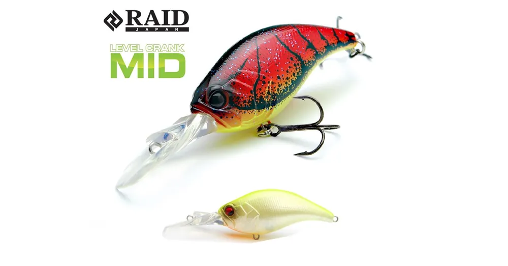 Raid Japan Level Crank Mid 59mm 10,5g 017 Pearly Chart wobbler Direct Beschikbaar