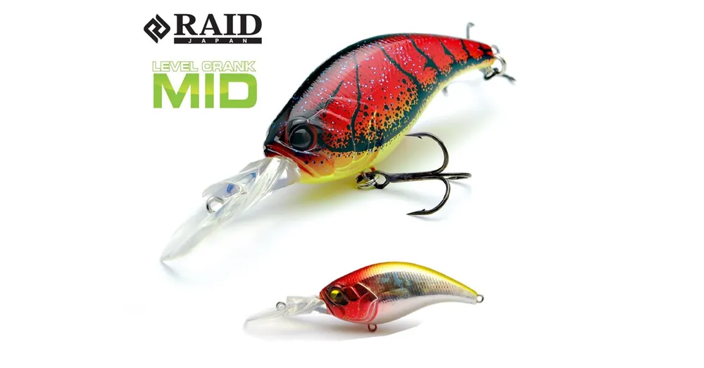 Flitsaanbieding Raid Japan Level Crank Mid 59mm 10,5g 020 Clown wobbler
