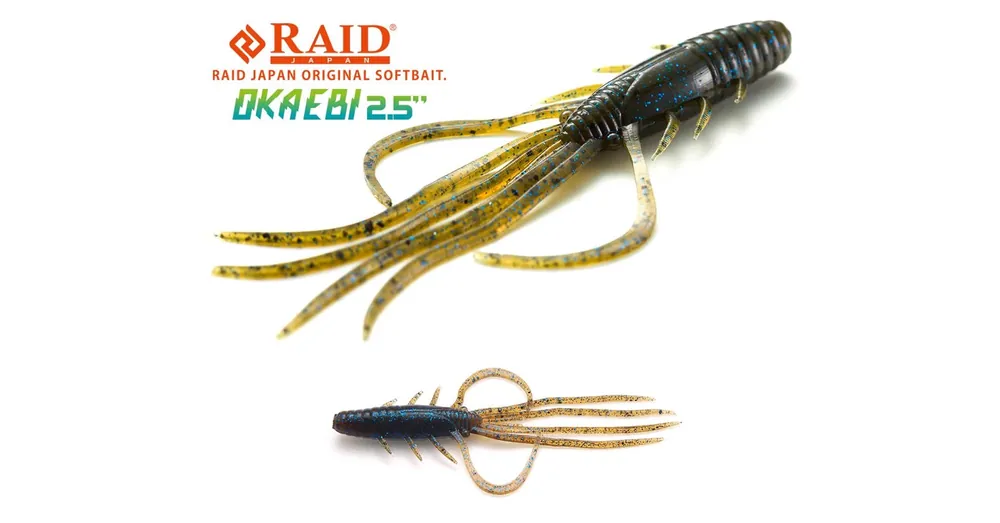 Raid Japan Oka Ebi 2,5" 6,3cm 020 Dark Cinnamon Blu FLK gumirák 6 db/csg Gecertificeerd