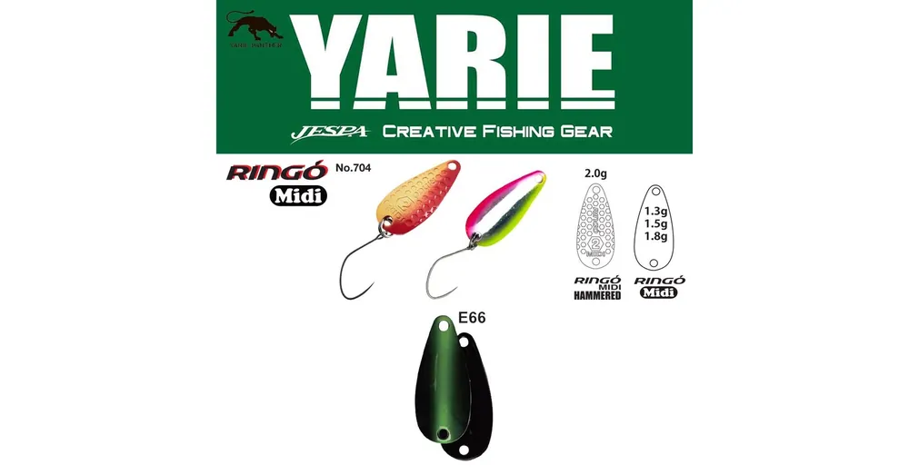 Yarie 704 Ringo Midi 1,8gr E66 Fits Green kanál villantó Beperkt Aanbod