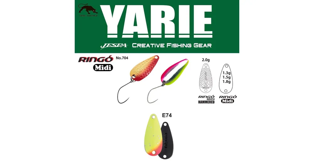 Yarie 704 Ringo Midi 1,8gr E74 Lemon Squash kanál villantó Beperkte Voorraad