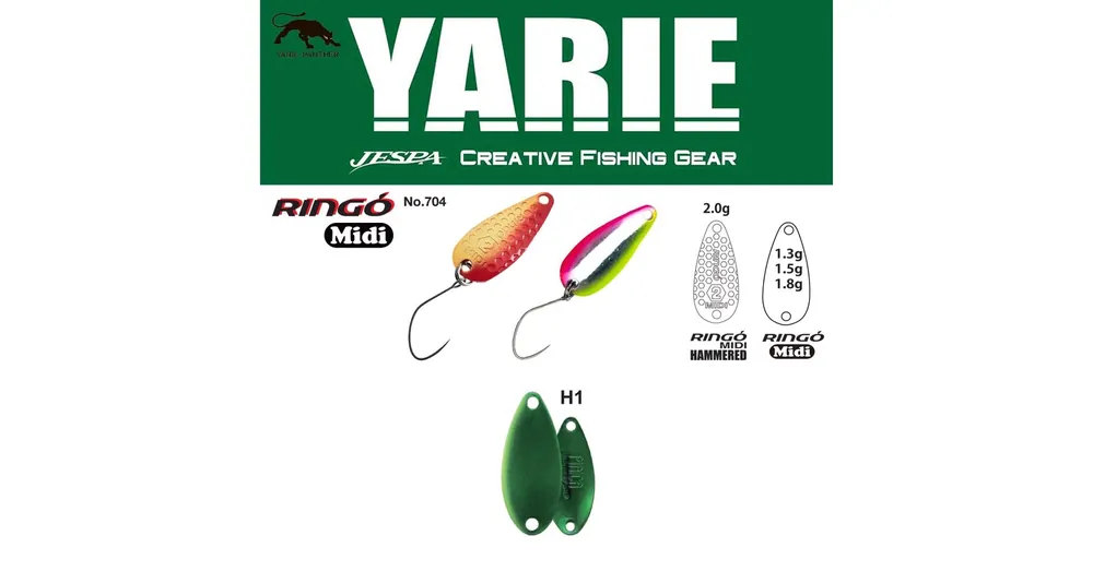 Bestseller Yarie 704 Ringo Midi 1,8gr H1 Green Metalic kanál villantó