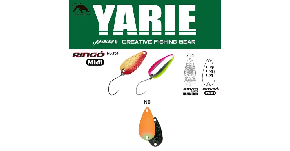 Bestel Nu Yarie 704 Ringo Midi 1,8gr N8 AG Carrot/Black kanál villantó
