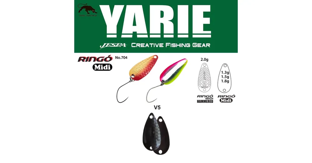 Yarie 704 Ringo Midi 1,8gr V5 D6 kanál villantó Nieuw