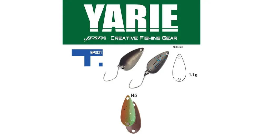 Yarie 706 T-Spoon 1,1gr H5 Thirty Eight kanál villantó Favoriet