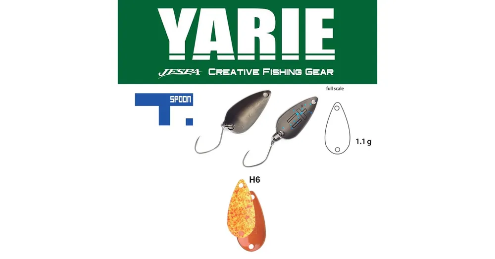 Yarie 706 T-Spoon 1,1gr H6 Daidai Squash kanál villantó Hete Deal