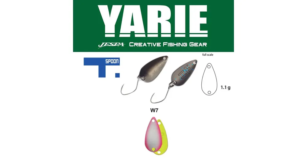 Yarie 706 T-Spoon 1,1gr W7 WPN-N kanál villantó Betrouwbaar
