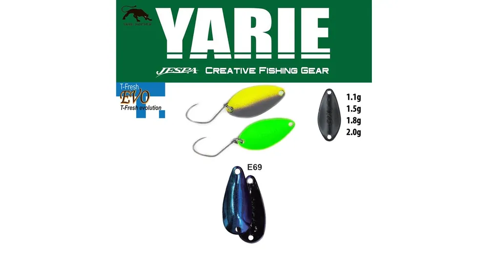 Koop Online Yarie 710T T-Fresh Evo 1,5gr E69 Fire Blue kanál villantó