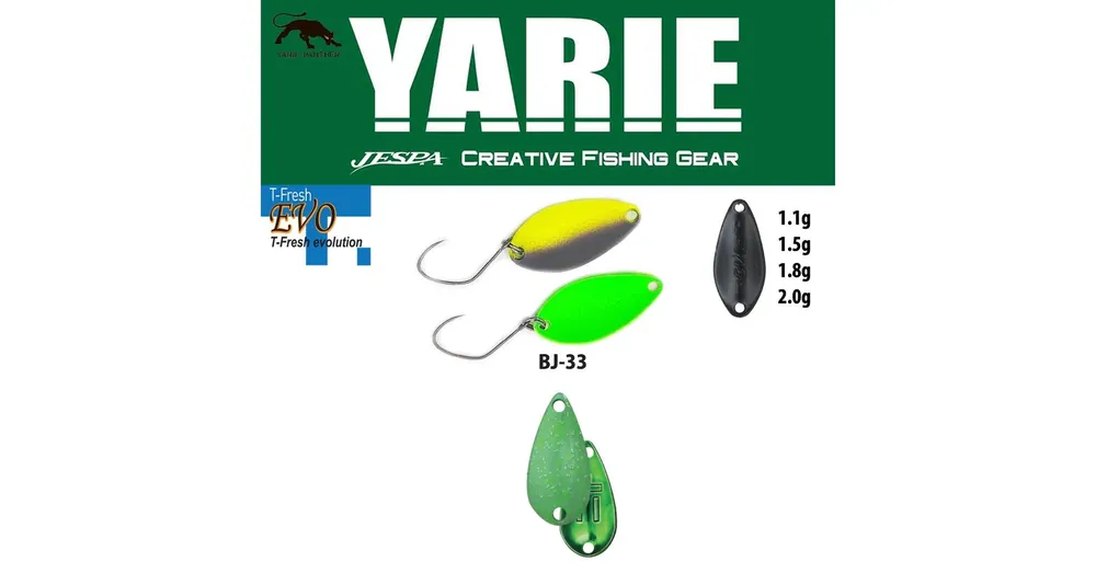 Direct Verzonden Yarie 710T T-Fresh Evo 2,0gr BJ-33 Teppan Green kanál villantó