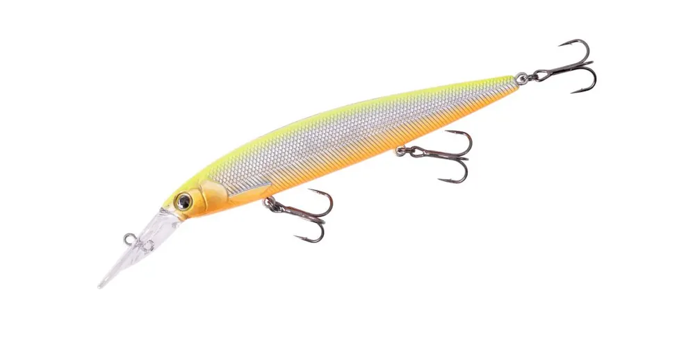 Shop Nu Major Craft Ceana Jerkbait 110SPM Middle 11cm 17gr 012 Chartreuse wobbler