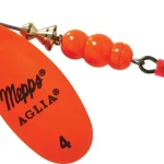 Seizoensaanbieding Mepps Aglia Fluo Nr.4 narancs 9g körforgó villantó