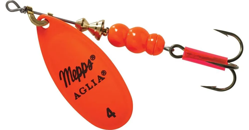 Seizoensaanbieding Mepps Aglia Fluo Nr.4 narancs 9g körforgó villantó