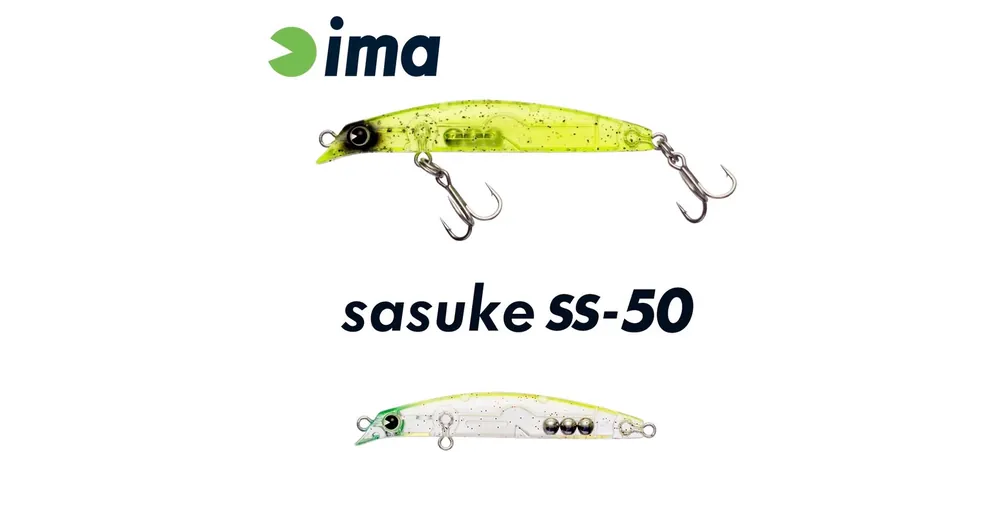 Express Levering Ima Sasuke SS-50 50mm 1.7g 010 Lime Red Pepper wobbler