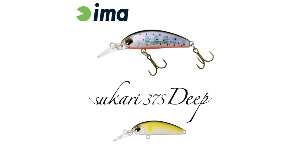 Nieuw Ima Sukari 37S Deep 37mm 3g 015 Pearl Ayu wobbler