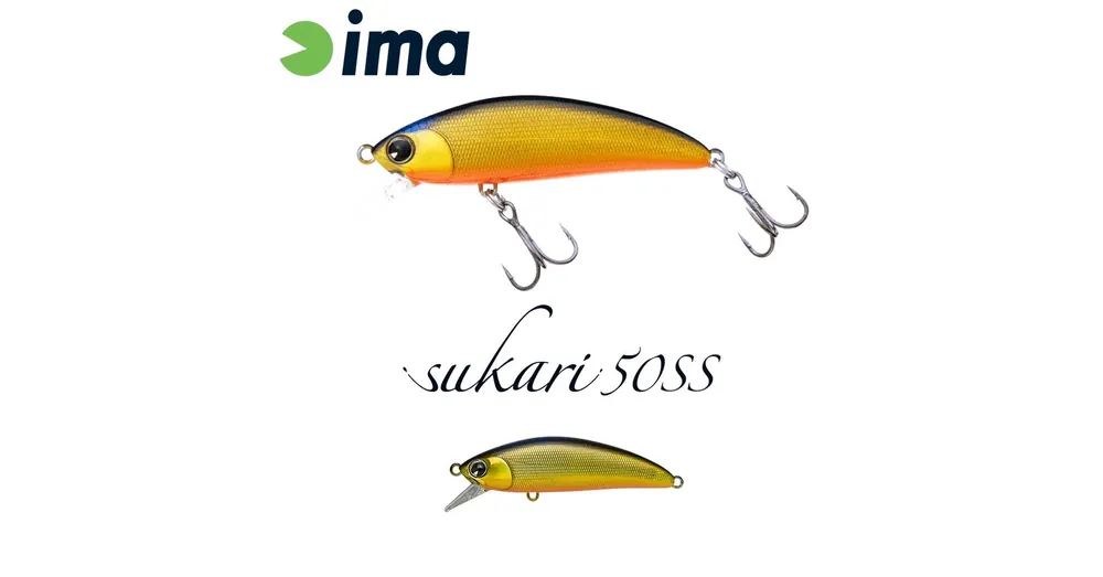 Beperkt Aanbod Ima Sukari 50SS 50mm 5g 102 Gold Black wobbler