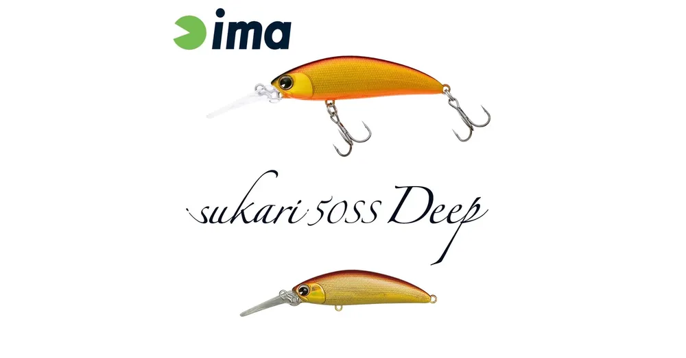 Ima Sukari 50SS Deep 50mm 5g 101 Akagane wobbler Weekendaanbieding