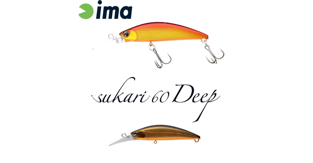 Ima Sukari 60 Deep 60mm 8g 002 Gold Black wobbler Seizoensaanbieding