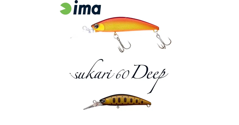Ima Sukari 60 Deep 60mm 8g 019 Smoked Gold Blackberry wobbler Finale Uitverkoop