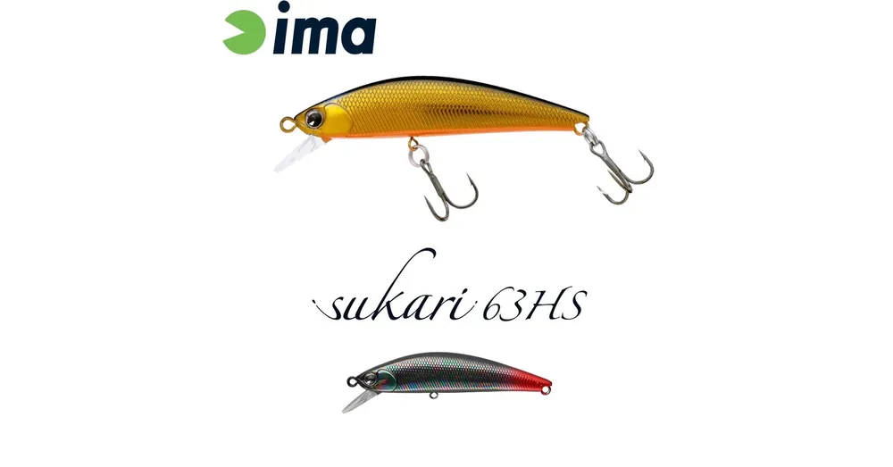 Ima Sukari 63HS 63mm 8g 014 Titanium Black 2 wobbler Actieprijs
