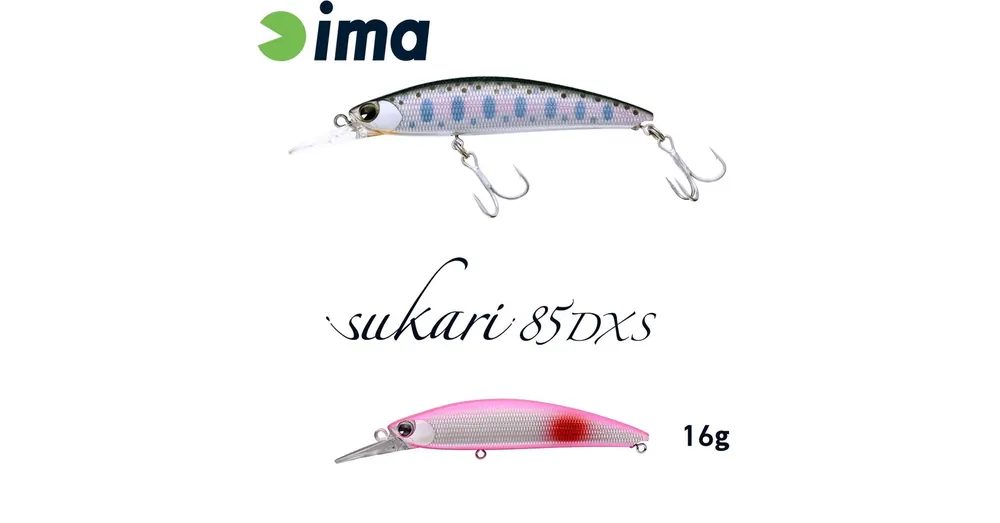 Ima Sukari 85DXS 83mm 16g 013 Red Spot Pink wobbler Superprijs