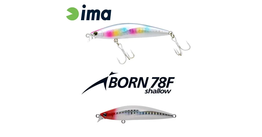 Ima Iborn 78F Shallow 78mm 8.5g 001 Red Head wobbler Tijdelijk Beschikbaar
