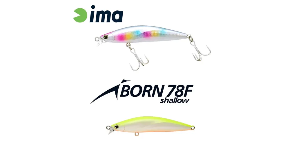 Flitsaanbieding Ima Iborn 78F Shallow 78mm 8.5g 003 Chart Back Pearl wobbler