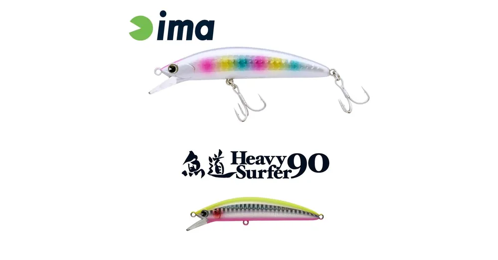 Koopje Ima Heavy Surfer 90HS 90mm 28g 112 Chart Back Pink Glow wobbler