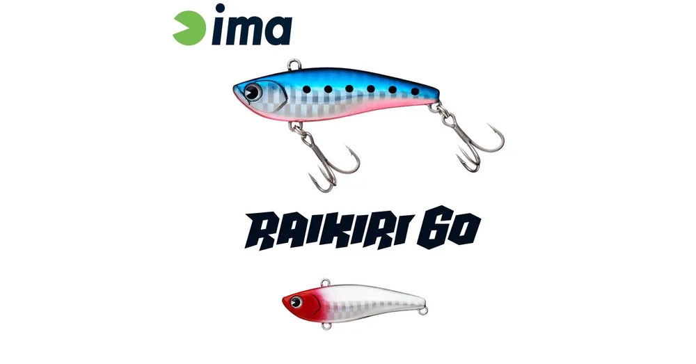 Ima Raikiri Vibration 60 60mm 11g 001 Red Head wobbler Nieuw