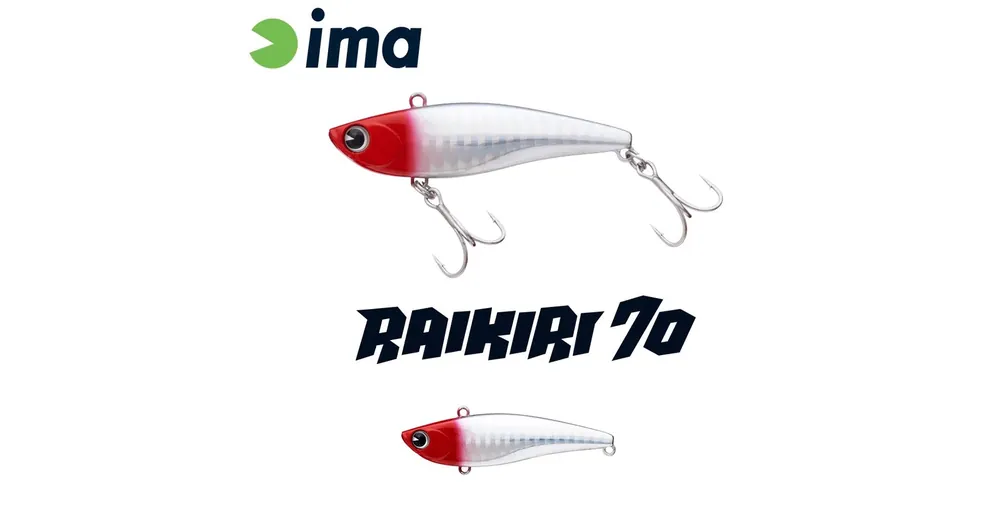 Lage Prijs Ima Raikiri Vibration 70 70mm 15g 001 Red Head wobbler