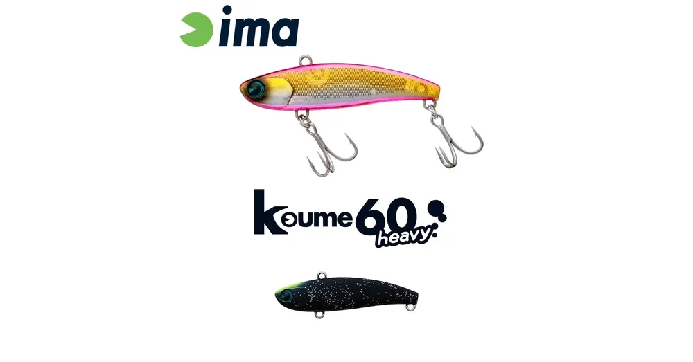 Gereduceerde Prijs Ima Koume Vibration 60 Heavy 60mm 17g 119 Matt Night Black wobbler