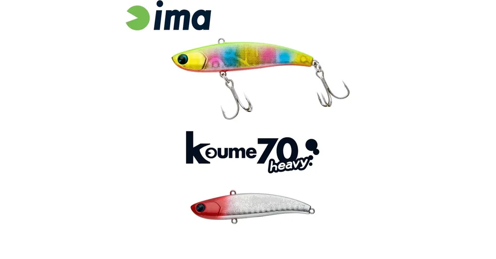 Ima Koume Vibration 70 Heavy 70mm 18g 101 Red Head wobbler Op = Op