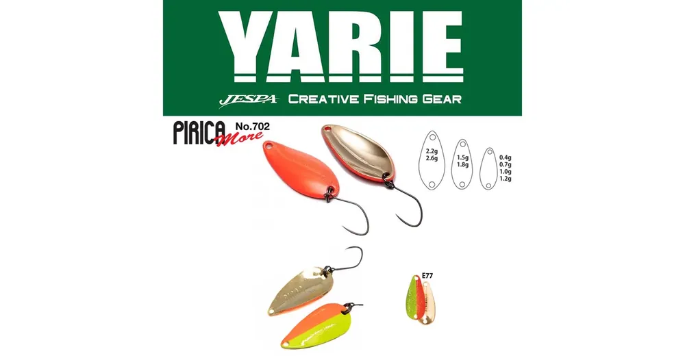 Yarie 702 Pirica More 2.2gr E77 Half Mac kanál villantó Snelle Levering