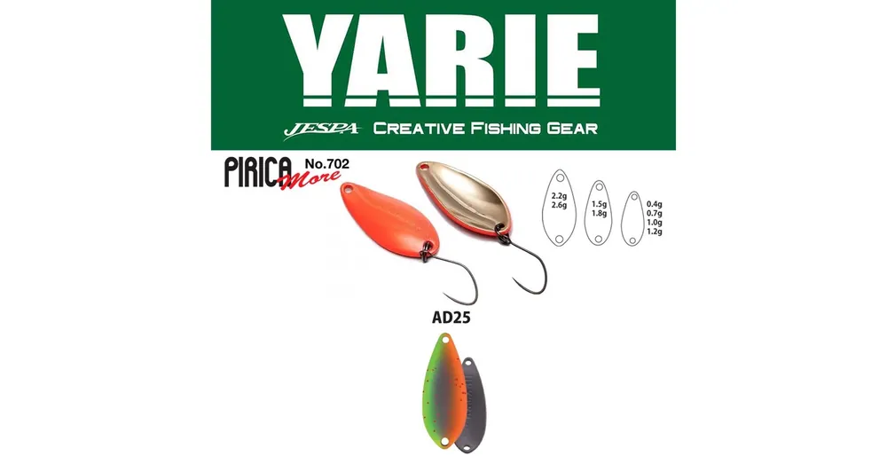 Laatste Versie Yarie 702 Pirica More 2.6gr AD25 Vegetable kanál villantó