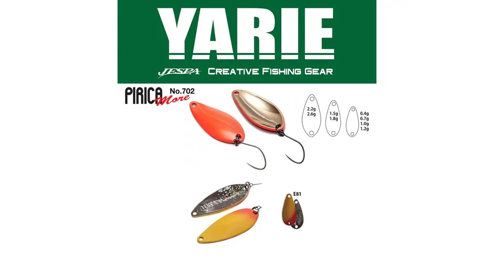 Yarie 702 Pirica More 2.6gr E81 Murasaki Uni kanál villantó Fabrieksprijs
