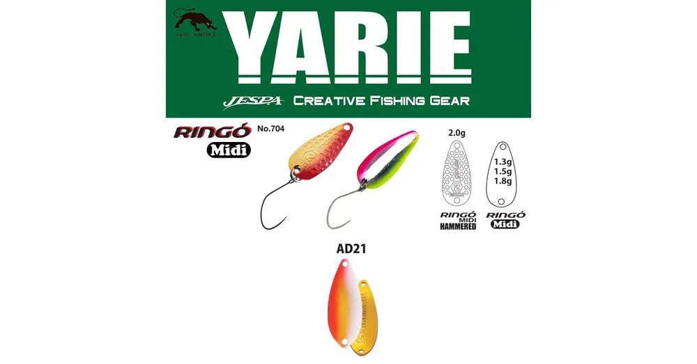 Yarie 704 Ringo Midi 1.8gr AD21 Uzakin kanál villantó Actieprijs