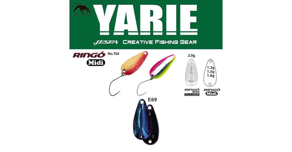 Gecertificeerd Yarie 704 Ringo Midi 1.8gr E69 Fire Blue kanál villantó