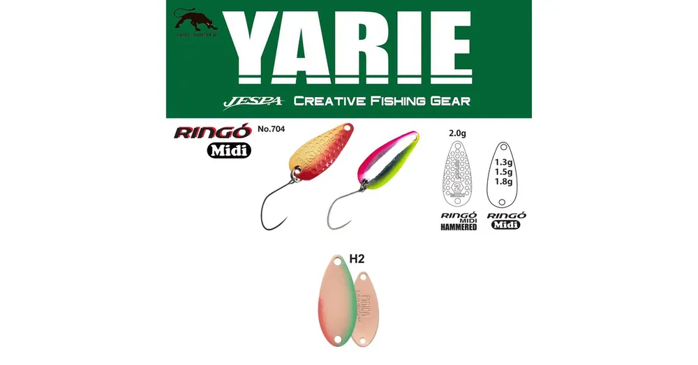Yarie 704 Ringo Midi 1.8gr H2 Salmon kanál villantó Gratis Retour