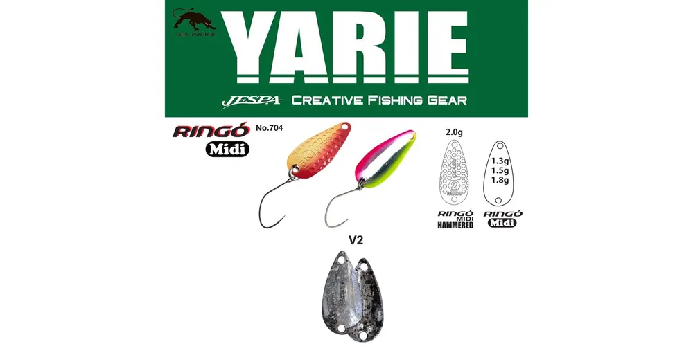 Yarie 704 Ringo Midi Hammered 2.0gr V2 Naive Silver kanál villantó Veilige Betaling