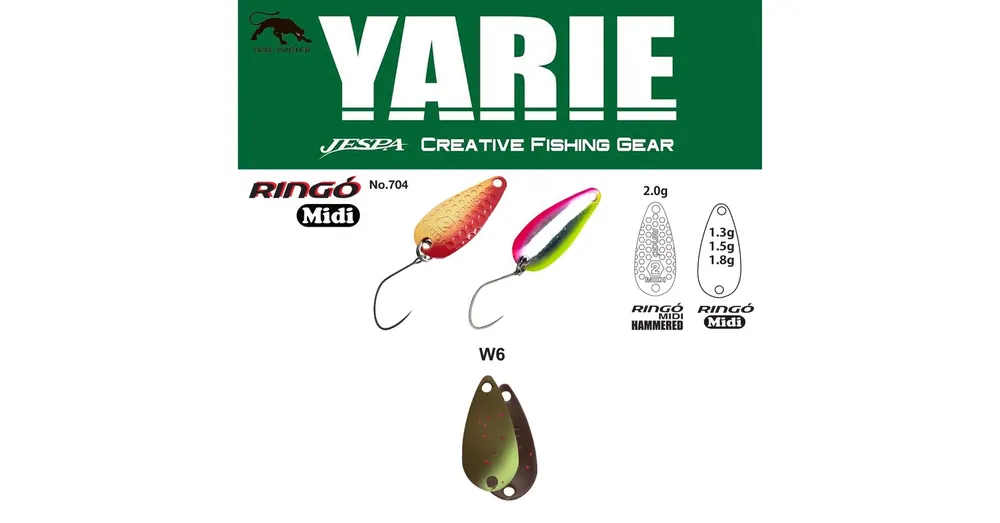 Yarie 704 Ringo Midi Hammered 2.0gr W6 Ehesukai kanál villantó Voordeelprijs