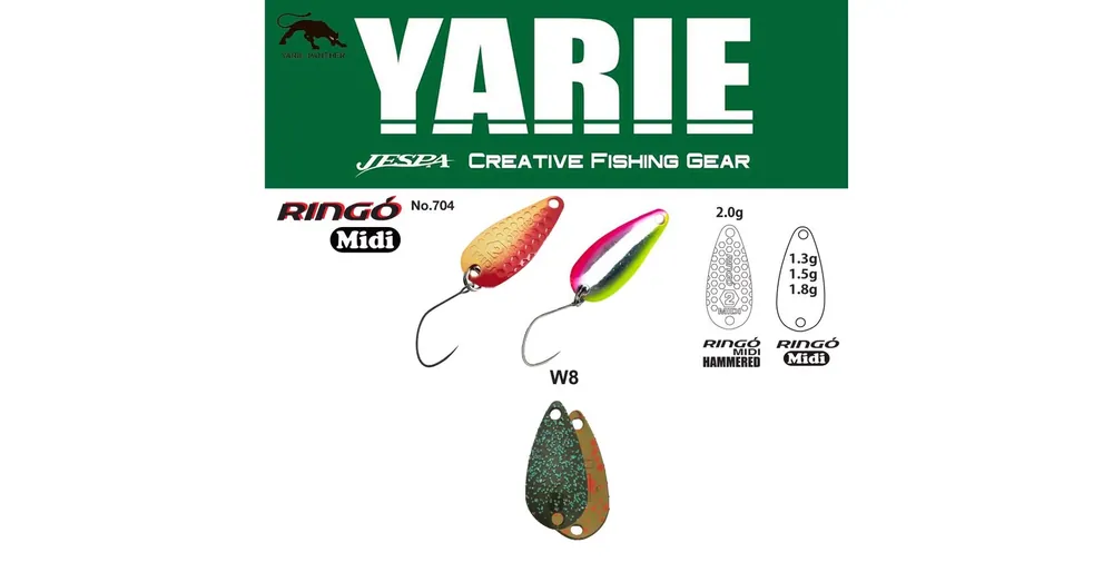 Yarie 704 Ringo Midi Hammered 2.0gr W8 Wadatami kanál villantó Betaalbaar