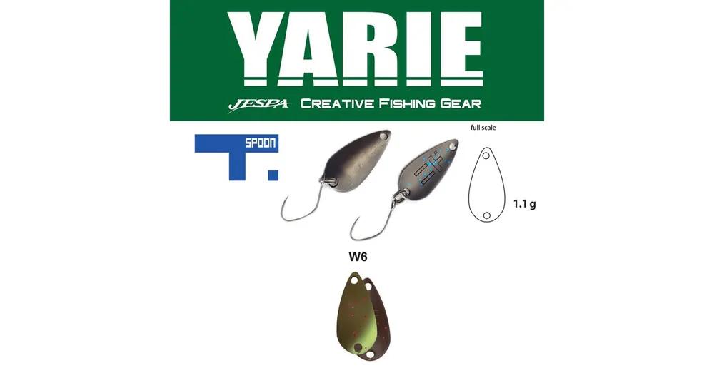 Yarie 706 T-Spoon 1.1gr W6 Euhuesukai kanál villantó Veilige Betaling