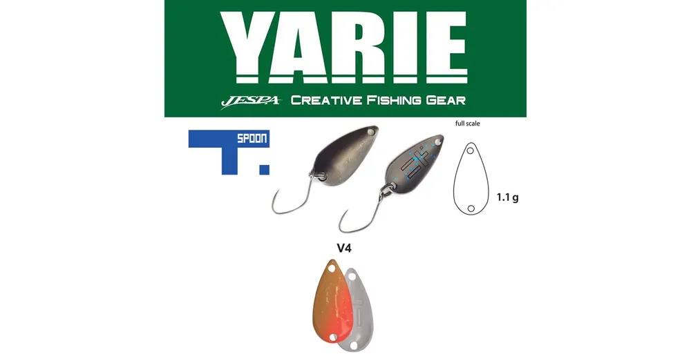 Yarie 706 T-Spoon 1.4gr V4 MG Ice kanál villantó Weekendaanbieding