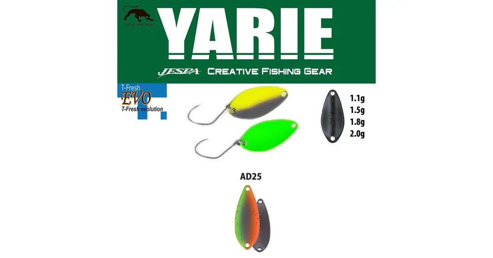 Speciale Aanbieding Yarie 710T T-Fresh Evo 1.5gr AD25 Vegetable kanál villantó